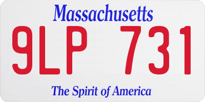 MA license plate 9LP731