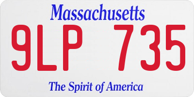 MA license plate 9LP735