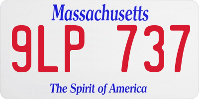 MA license plate 9LP737