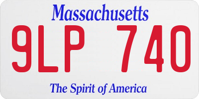 MA license plate 9LP740
