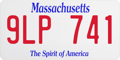 MA license plate 9LP741