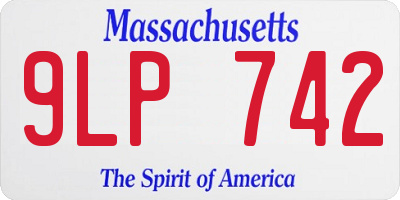 MA license plate 9LP742