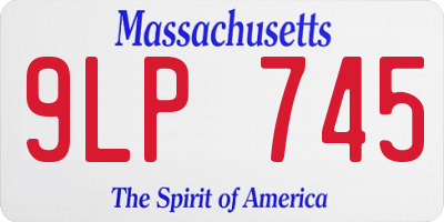 MA license plate 9LP745
