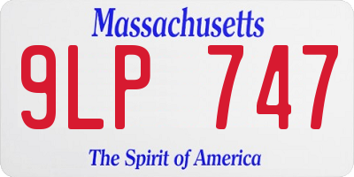 MA license plate 9LP747