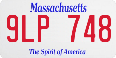 MA license plate 9LP748