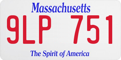 MA license plate 9LP751