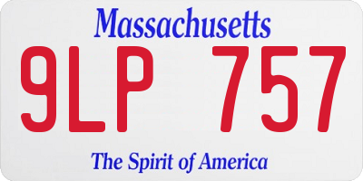 MA license plate 9LP757