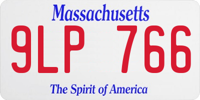MA license plate 9LP766