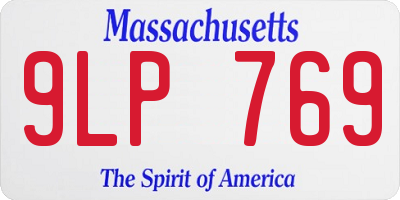 MA license plate 9LP769