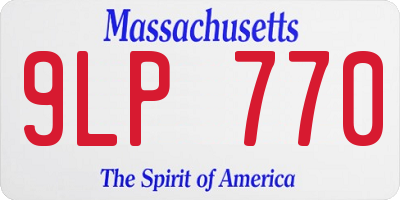 MA license plate 9LP770