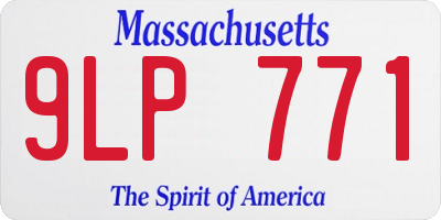 MA license plate 9LP771