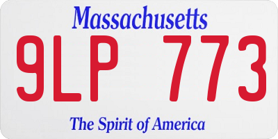 MA license plate 9LP773