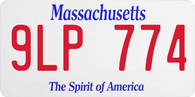 MA license plate 9LP774