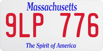 MA license plate 9LP776