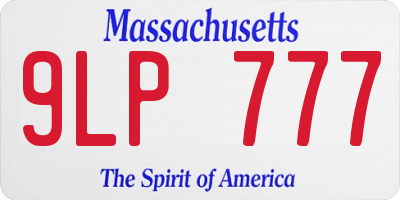 MA license plate 9LP777