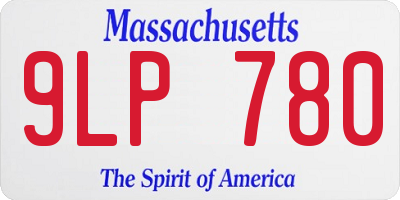 MA license plate 9LP780
