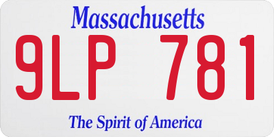 MA license plate 9LP781