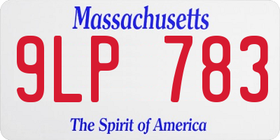 MA license plate 9LP783