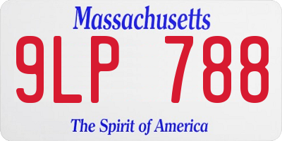 MA license plate 9LP788