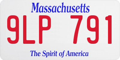 MA license plate 9LP791