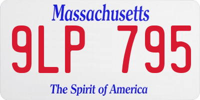MA license plate 9LP795