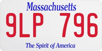MA license plate 9LP796