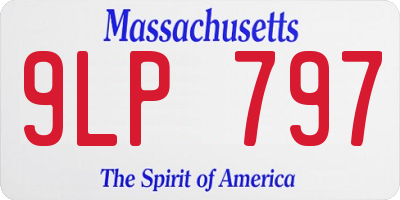 MA license plate 9LP797