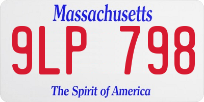MA license plate 9LP798
