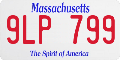 MA license plate 9LP799
