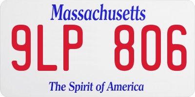 MA license plate 9LP806