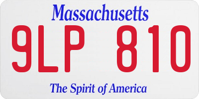 MA license plate 9LP810