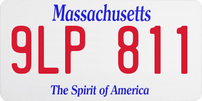 MA license plate 9LP811