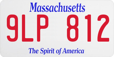 MA license plate 9LP812