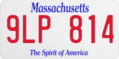 MA license plate 9LP814