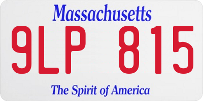 MA license plate 9LP815