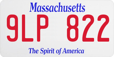 MA license plate 9LP822