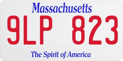 MA license plate 9LP823