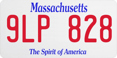 MA license plate 9LP828