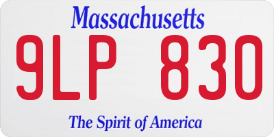 MA license plate 9LP830
