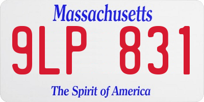 MA license plate 9LP831
