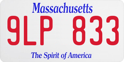 MA license plate 9LP833