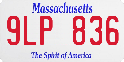 MA license plate 9LP836