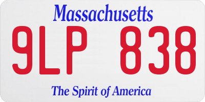 MA license plate 9LP838