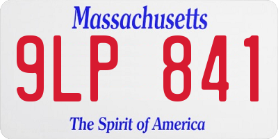 MA license plate 9LP841