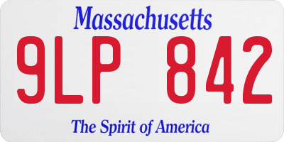 MA license plate 9LP842
