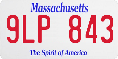 MA license plate 9LP843