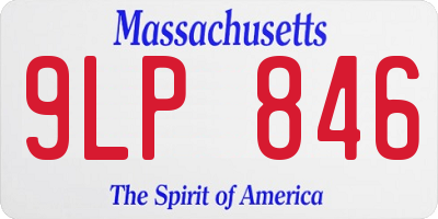 MA license plate 9LP846