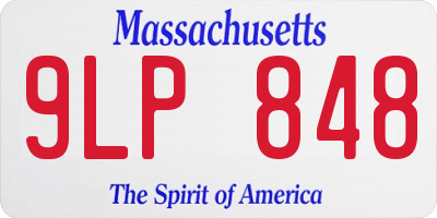 MA license plate 9LP848