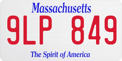 MA license plate 9LP849