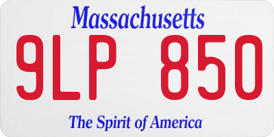 MA license plate 9LP850